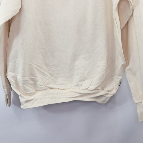 90s New Eco Fibre Mens XL Crewneck Sweater Cream - Picture 3 of 8